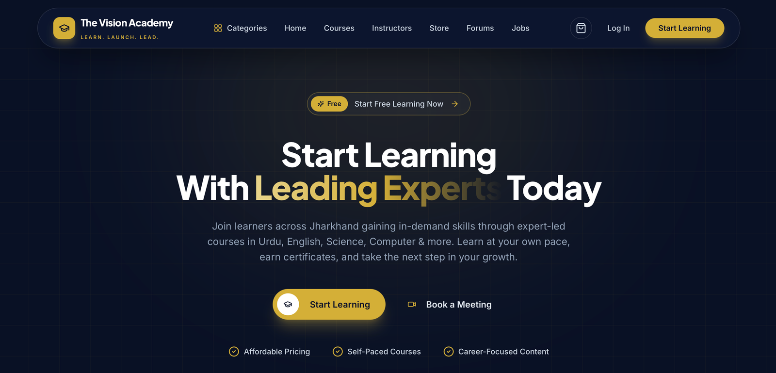 The Vision Academy - E-Learning Platform